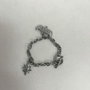 NERF REBELLE SILVER TON CHAINLINK BRACELET WITH CHARMS